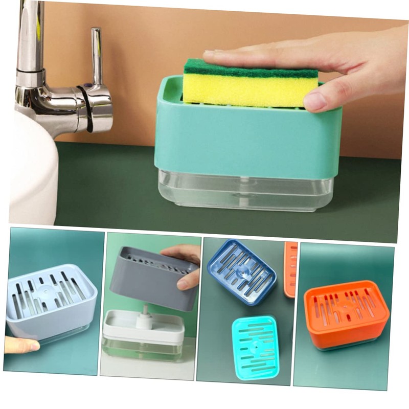 LABRIMP 2pcs Sponge Soap Pump Dispenser Automatic Liquid Soap Dispenser