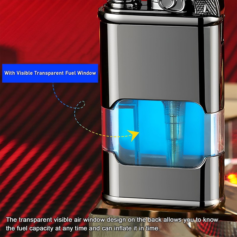Torch Magic Dual Flame Lighter - Windproof with Visible Fuel
