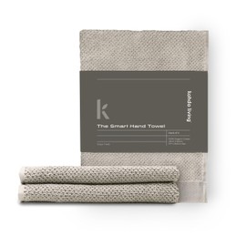 KOHDA LIVING Luxury Bathroom Hand Towels – Silver Infused, Thick & Soft 600 GSM Towels for Hands and Face – Premium Absorbent Hand Towels for Bathroom, Spa or Guest Use – 2 Pack (Dune)