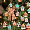 Christmas Hanging Ornaments Set of 28, Christmas Ornaments with Strings,