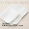 Elementa Toallas Faciales Secas Extra Grandes Desechables Rostro Limpio Bacterias