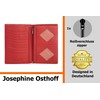 Josephine Osthoff Men's Leather ID Holder, Passport Case, Portrait Format,