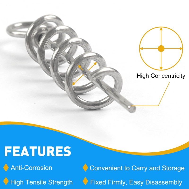 Soft Lure Bait Spring Twist Lock 150pcs Fishing Crank Hook