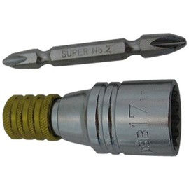 SUPERTOOL DSB17 Electric Drill Impact Socket Bit (Detachable Bit), 0.7 inch (17 mm), Supports 18 V