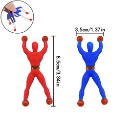 Sticky Climbing Toys, 20 Pcs Sticky Wall Rolling Man Toy for Party Favors, Gift Exchange, Carnivals Prizes (Random Color)