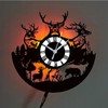 Deer and Bear Scene Wall Clock, Remote Control, 12 Inches