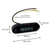 MelTruck® 2 x LED Marker Light Flat and Round Rubber