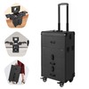 LyeXD Rolling Makeup Train Case,Lockable Portable Cosmetic Organizer Trolley Makeup