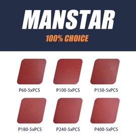 30 PCS 8-Inch Assorted PSA Aluminum Oxide Sanding Disc,NO-Hole Self Stick