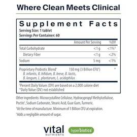 Hyperbiotics Vital Nutrients Bifidobacterium Probiotic | 7 Targeted Strains | Supports Immune and Digestive Health for Older Adults | Shelf-Stable | V