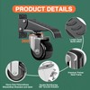 DOZAWA Workbench Casters Kit, 700 Lbs Retractable Casters Set of