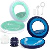 2PCS Retainer Case with Mirror and Adjustable Vent Holes, Compatible