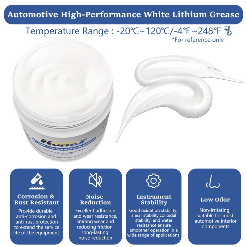 Horex Automotive White Lithium Grease 50ml Multi-Purpose Lubricant Set Car