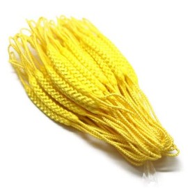 Rayon Double Base String Set of 50 for Straps, Netting Cords, Amulet (Yellow)
