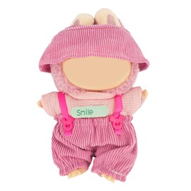 Clothes for 17cm Doll, 3 PCS Cute Hot Pink Hat & Jumpsuits Set, Dress up Outfit Exquisite Accessories for Dolls