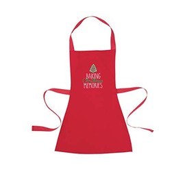 C&F Home 15" x 20" Christmas Baking Christmas Memories Embroidered Cooking Apron, Fits w/Tying Straps Xmas Festive Winter Holidays Cute Kitchen Baking Accessories Decor Decoration Adult