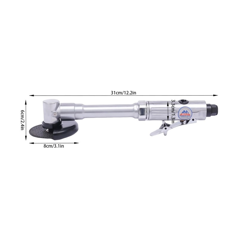 YIPONYT Pneumatic Angle Grinder, Long Handle Pneumatic Cut Off Tool