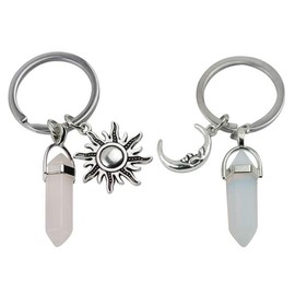 KESYOO 2pcs Moon Pendant Keychains Sun Key Rings Sun and Moon Couple Keychain Car Key Holder Key Chains Bag Decoration