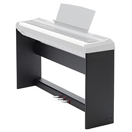 L125B Wooden Furniture Stand Compatible for Yamaha P-125,P-128 Keyboard,with Traditional Piano 3-Pedal Unit,Black (P-125 WS)