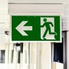 Pack of 4 PVC Emergency Exit Sign, Photoluminescent 30 x