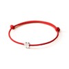 [Richight] Silver Good Luck 4 Leaf Clover Red String Amulet
