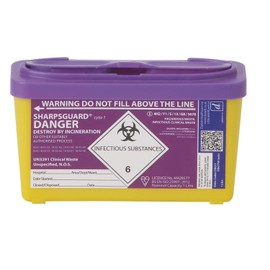 SharpsGuard Cyto 1 Litre Purple Lid Sharps Bin