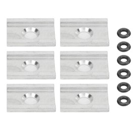 6PCS Aluminum Kayak Adapter Anodized Tight Connection Track Adapter Plates with O Ring for FeelFree