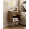 Masupu Nightstand,Modern Night Stand Boho Farmhouse Wood Bedside Table with