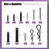 Swpeet 67Pcs 5 Sizes Clevis Pins with Cotter Pin Assortment