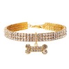 2PCS Pet Gold Collar Accessories Cat Dog Collar Heart and