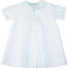 Feltman Brothers Baby Boy White Train Daygown with Blue Embroidery