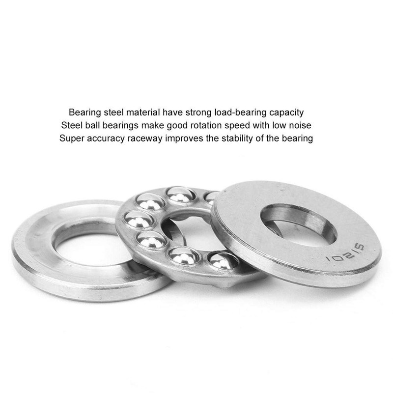 5pcs 51201 Thrust Ball Bearings, High Precision Bearing Steel Low
