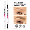 Pudaier 2 Pack 2 Fine Tip Eyebrow Pen, Waterproof Filling