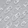 High-quality clip-on hooks with 6 mm eyelet crystal clear folding
