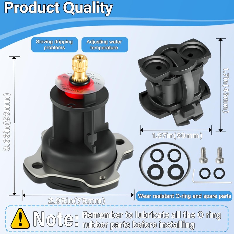 2 Pack GP876851 Mixer Cap and GP800820 Pressure Balancing Unit,