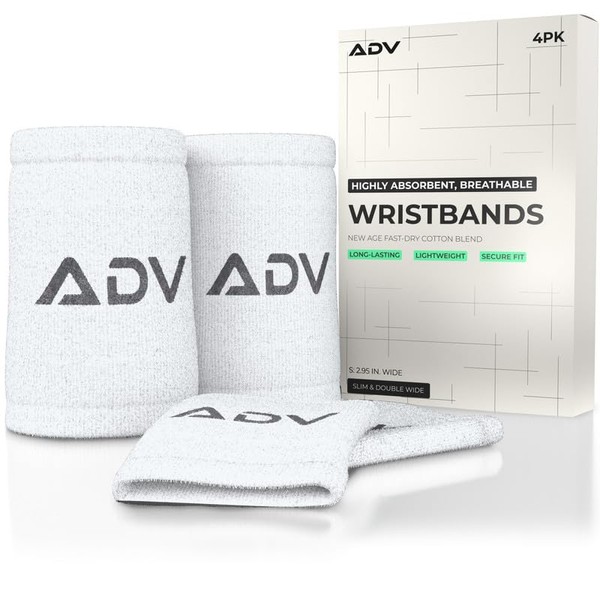 ADV Tennis Wristbands with New Age Polyester Cotton Blend -