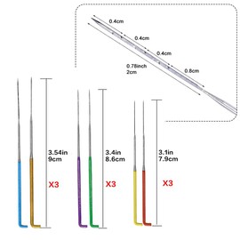 18 Pieces Felting Needles 6 Colors, Needle Felting Tool Kit Wool Triangular Felting Needles with Iron Box for Wool Felting 36 Gauge, 38 Gauge, 40gauge