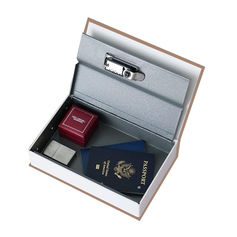Limitless Hidden Book Safe Metal Lock Box with 3-Digit Combination
