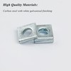 20 PCS 3/8 Beveled Square Washers in Plain Carbon Steel