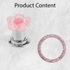Pink Flower Car Start Button Cover, Bling Engine Stop Ring