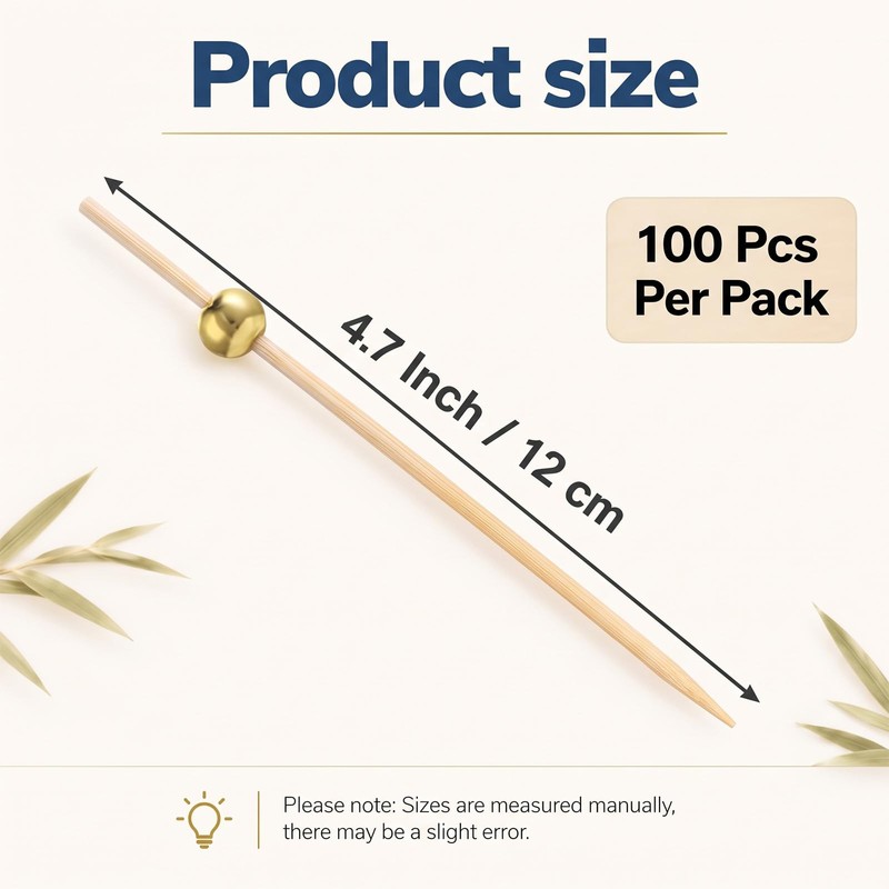 Cocktail Sticks 12cm Wooden Toothpicks Party Picks 100 Pack