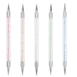 NATUCE Nail Art Dotting Tools, Pack of 5 Nail Point Dotting Pens, Double Ended Nail Art Design Pens, Spot Swirl Dotting Tool for DIY Nail Art