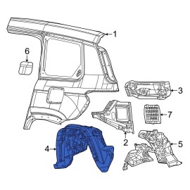 Jeep OE For Jeep Grand Cherokee 22-24 Jeep Rear Left Quarter Panel Splash Shield