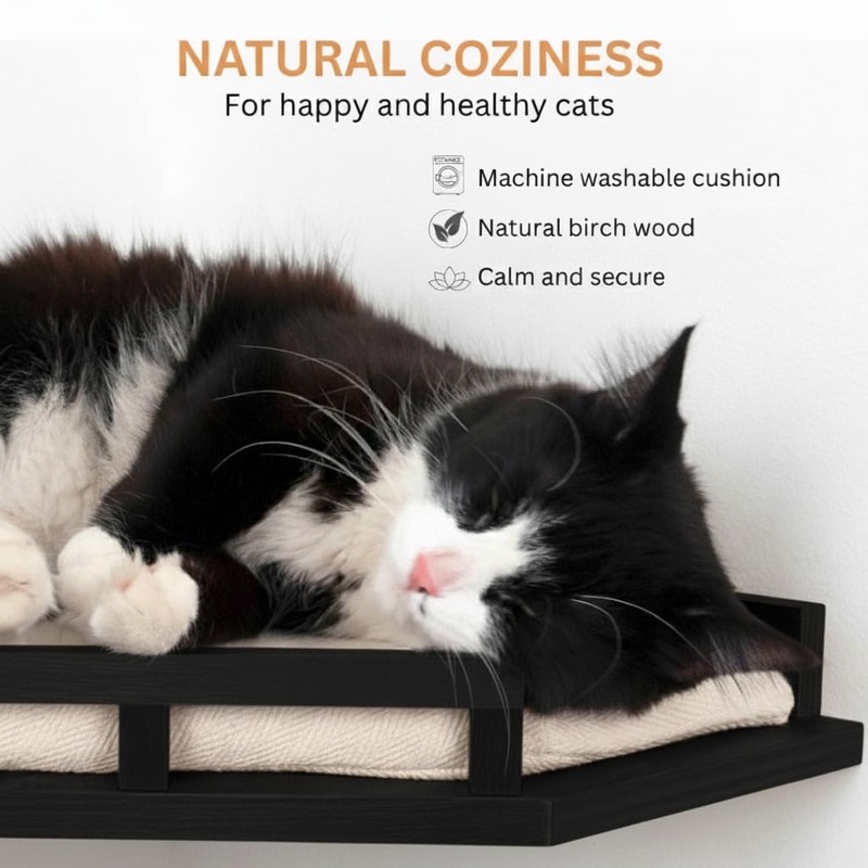 INICIO Cat Wall Shelves - Modern and Durable 3 Step