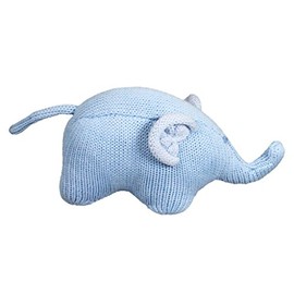 Zubels Baby Boys’ Hand-Knit Edwin The Blue Elephant Plush Toy, All-Natural Fibers, Eco-Friendly, 8-Inch
