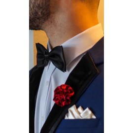 Monopa Men's Pre Tied Bow Ties for Wedding Party Fancy Plain Adjustable Bowties Necktie (Black)