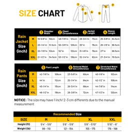 Oumurs Oumurs Motorcycle Rain Suit For Men & Women Ultra Light Waterproof Motorcycle Rain Gear with Reflective Rain Jacket Pants Pants,Fishing Riding Golf Working Bike Hunting Camping Rain Coat Black Grey