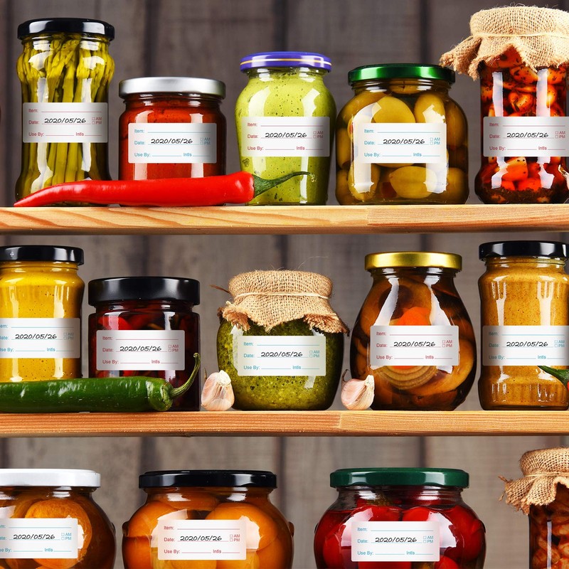 Outus Dissolvable Food Labels for Container Removable Canning Labels Food