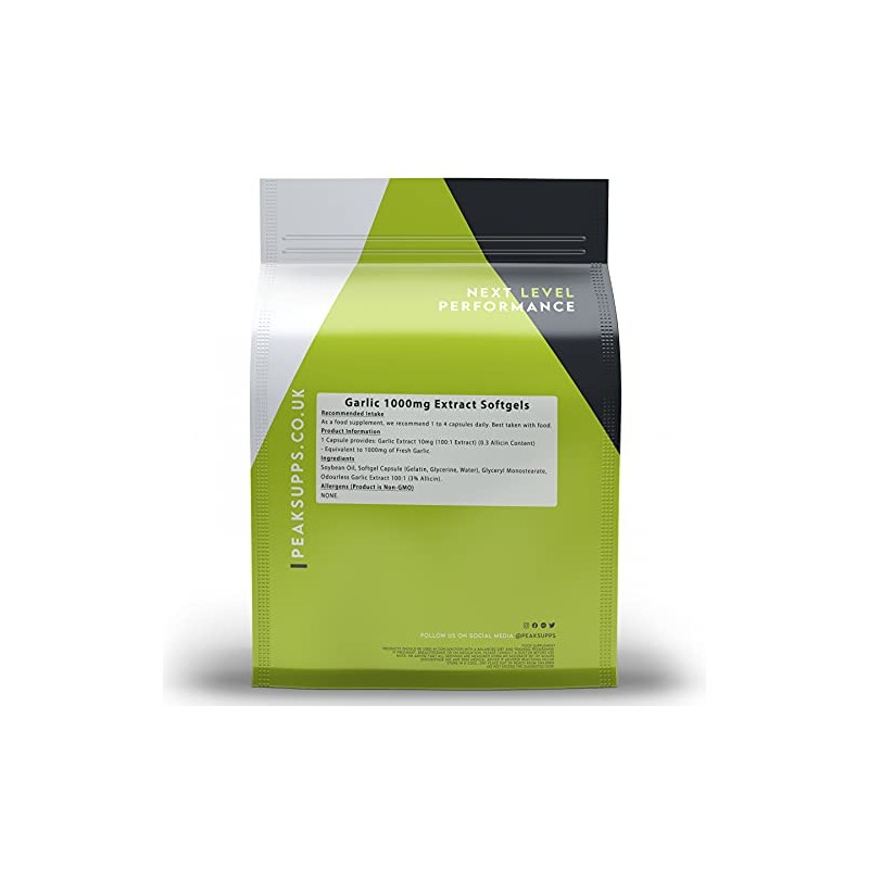 Garlic Extract 1000mg Softgels - Odourless | 3% Allicin (180)