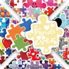 50PCS Puzzle Stickers for Water Bottle,Guitar,Bumper,Notebook,Bike,Skateboard,Luggage,Laptop,Suitcase,Trendy Cartoon Puzzles Waterproof Vinyl